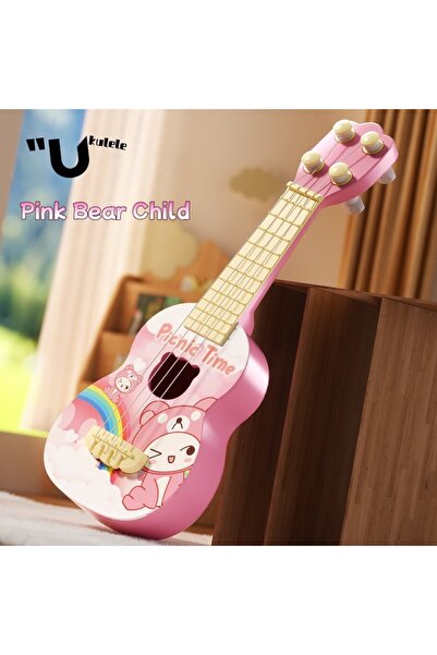 choice2 آلة موسيقية جديدة وردية اللون، نسخة مصغرة من الغيتار، يمكن عزفها على ...