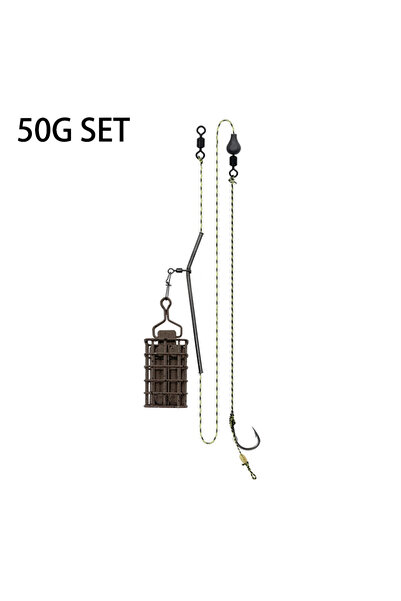 Choice 50g set Carp Fishing Rig Set，Fishing Bait Cage with Braided Line and H...