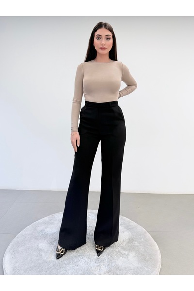 ossons Premium %100 Cotton High Waist Flared Pants