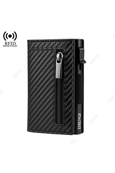 Choice محفظة رجالية سوداء اللون متعددة الفتحات للبطاقات، حامل بطاقات عمل، تصميم أنيق قابل للطي، سعة كبيرة، جيب للعملات المعدنية