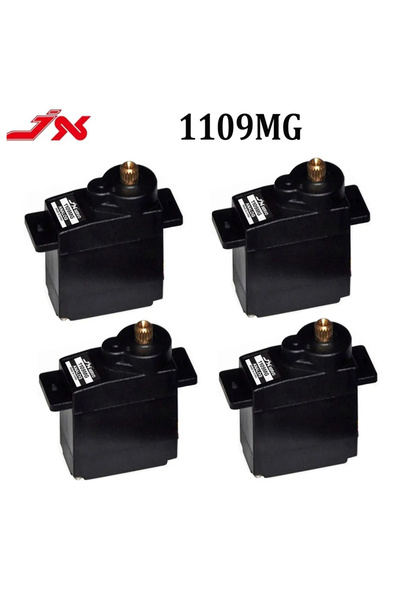 Choice 4 قطع/1/2/4 قطع JX PDI-1109MG محرك سيرفو تناظري صغير 9 غرام ذو تروس معدنية لسيارات التحكم عن بعد بمقياس 1/18 وقوارب وأذرع روبوتات