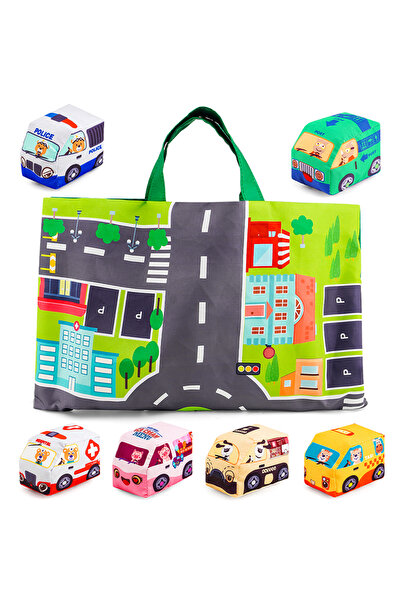Choice YY06 buche Soft Car Toy Set with Play Mat and 6pcsVehicle for Baby Toys 18 MonthsToddlers Car Boys a