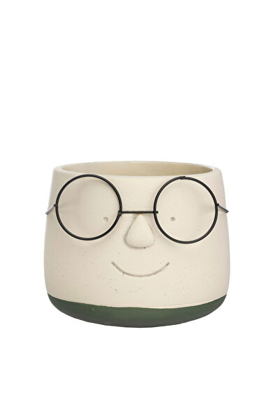 Paşabahçe Beton Saksı M Gri 15 cm