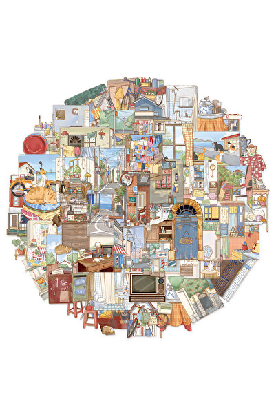 Choice ٥٠ قطعة من ملصقات كرييتف آلي المنزلية، تغليف مقاوم للماء، كتيب من مادة PET شفافة، دليل تزيين