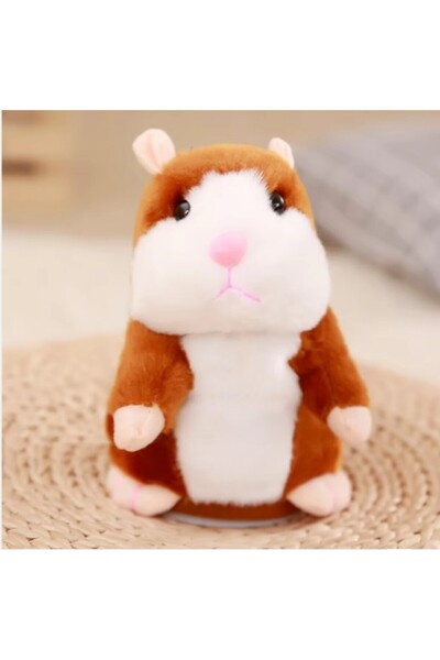 Choice لعبة هامستر كهربائية ناطقة لطيفة بنية اللون - حيوانات قطيفة تفاعلية تق...