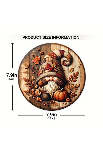 Choice قطعة واحدة متعددة الاستخدامات: قزم عيد الشكر، إكليل خريفي، ديكور، لافت...