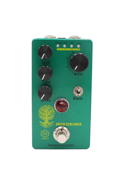 Choice دواسة تأثيرات جيتار جرين سكريمر، معزز/مضخم صوت جرين سكريمر، مفتاح رباعي الأوضاع