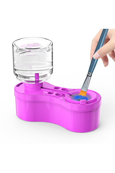 Choice منظف فرش طلاء بنفسجي مع مصرف، آلة تنظيف فرش الطلاء، أداة تنظيف أقلام ا...