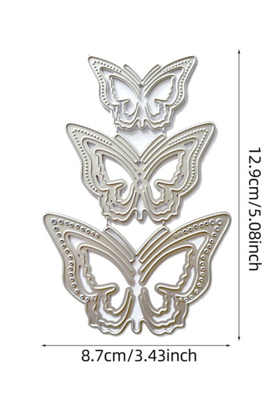 Choice قوالب تقطيع معدنية على شكل فراشة، خيزران معنقد، يعسوب، زهور ماغريت، Aa...