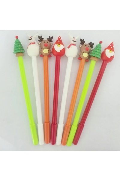 Choice مجموعة أقلام حبر جاف سوداء مكونة من 8 قطع بتصاميم متنوعة، تتضمن أقلامً...