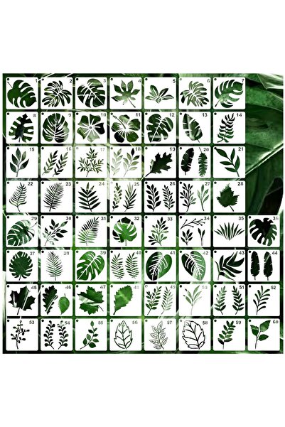 Choice قالب أوراق أبيض مكون من 60 قطعة للأعمال اليدوية، يتضمن أوراقًا وأغصانً...