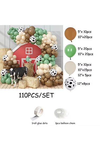 Choice كما هو موضح في الصورة، 110 قطعة، طقم قوس بالونات بلون أخضر أفوكادو وكا...