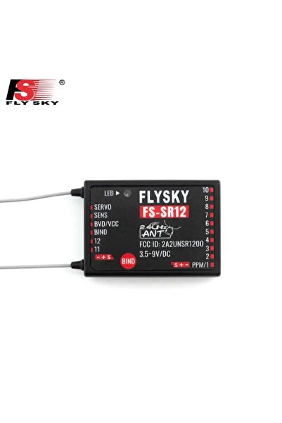 Choice جهاز استقبال FLYSKY FS-SR12 ذو 12 قناة بتردد 2.4 جيجا هرتز وهوائي مزدو...