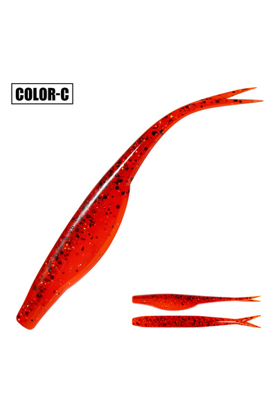 Choice طعم صيد صغير من خشب الورد من كولور-سي، 7 سم، طعم صناعي ناعم، ذيل مقسم،...