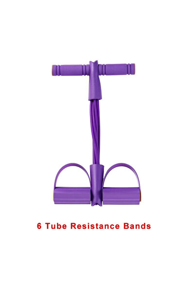 Choice جهاز شد أربطة مقاومة احترافي بستة أنابيب، بمقابض مانعة للانزلاق من 4 إ...