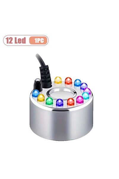 Choice رأس رذاذ ضبابي آخر مزود بـ 12 مصباح LED (قطعة واحدة، من 1 إلى 8 قطع، قابس أوروبي) لتزيين نوافير المياه الصخرية وترطيبها.