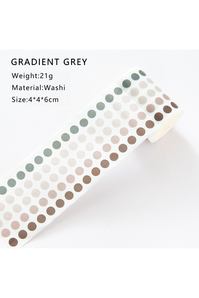 Choice9 شريط لاصق مزخرف بنقاط متدرجة الألوان من جيانبيانهوي، 60 مم × 3 م، مثا...