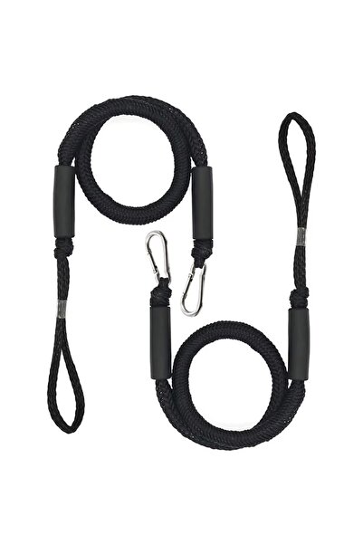 Choice قطعتان من حبال ربط القارب باللون الأسود، وحبال ربط للقوارب الكاياك وال...