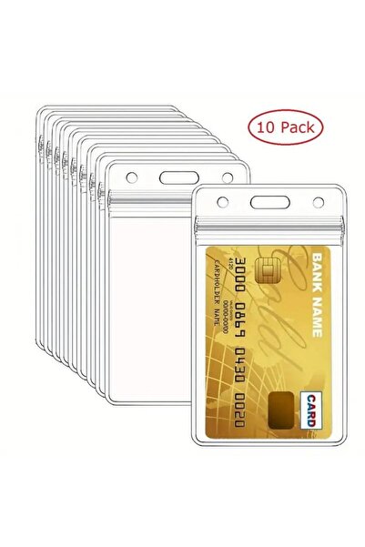 Choice 10 قطع من أغطية حماية بلاستيكية شفافة مقاومة للماء لمشابك البطاقات، أغ...