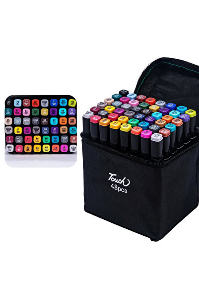 Choice مجموعة أقلام تلوين فنية زيتية مزدوجة الرأس، 48 لونًا (من 24 إلى 80 لون...