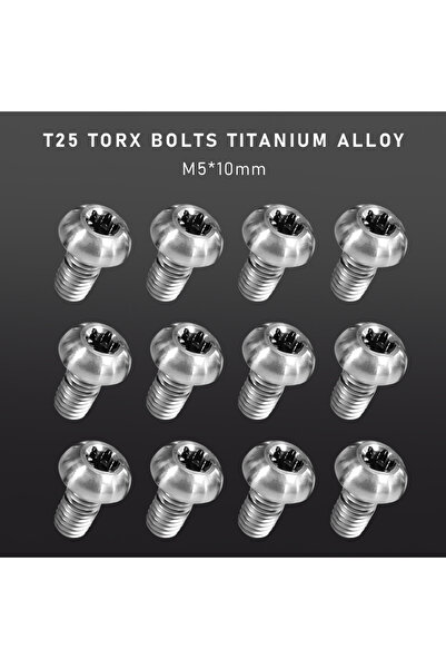 Choice 12 قطعة من براغي توركس T25 M5x10mm لفرامل قرصية للدراجات الهوائية، مصن...