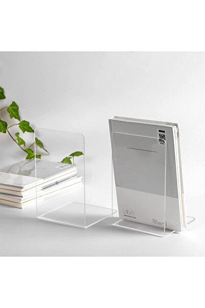 Choice قطعتان، من 2 إلى 8 قطع، فواصل كتب، حامل كتب، سدادة كتب، فاصل كتب شفاف للأرفف، أكريليك