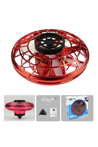 Choice طائرة دوارة صغيرة حمراء اللون، قطعة واحدة، مناسبة للمراهقين، مزودة بجس...