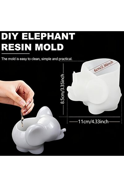 Choice قالب فيل واحد - قوالب فيل سيليكون، صناديق تخزين مجوهرات ثلاثية الأبعاد...