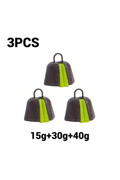 Choice 3 قطع من أثقال صيد الكارب بأوزان 15 غ، 30 غ، 40 غ | ثلاثة أوزان من الأثقال، 2/4 قطع، مناسبة لـ