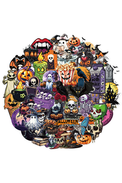 Choice 50PCS 50PCS Halloween Horror Fun Dress Up Graffiti PET Stickers Luggag...
