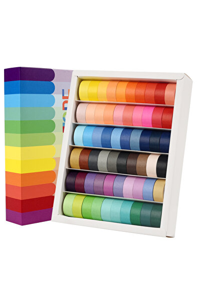 Choice شريط لاصق واشي أساسي بلون موحد، 60 لفة، عرض 0.6 بوصة، 60 لفة، شريط لاص...