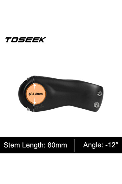 Choice جذع دراجة جبلية من الكربون TOSEEK K03 بزاوية 12 درجة، مقاس 31.8 مم، قا...