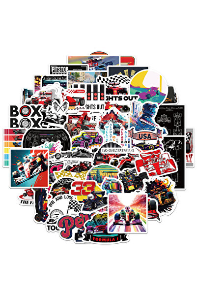 Choice ٥٠ قطعة من ملصقات جرافيتي فورمولا ون، يمكنك صنعها بنفسك، لتزيين دفتر ي...