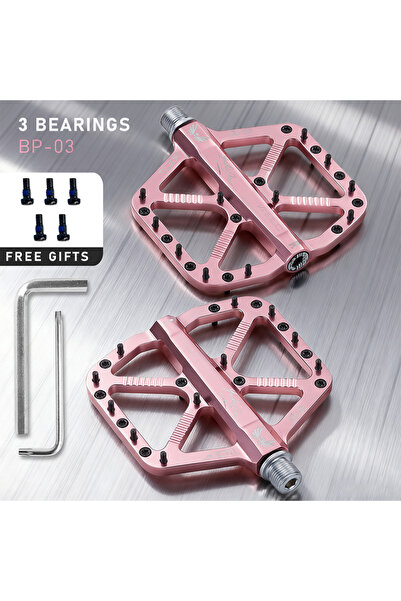 Choice دواسات دراجة هوائية KRSEC CNC وردية اللون بثلاثة محامل، خفيفة الوزن لل...