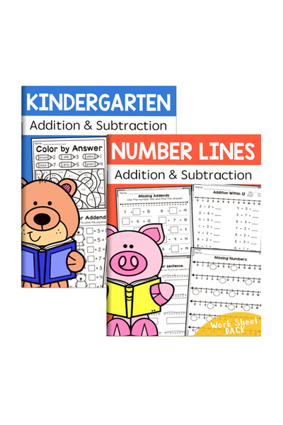 Choice 2 Books Fun Educational Activity Book Math Workbook Addition Subtraction Practice Book with Number L