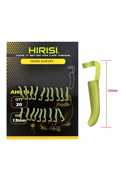 HIRISI 13 مم، 20 قطعة، ملحقات صيد الكارب، أكمام مضادة للتشابك، أكمام خطاف الس...
