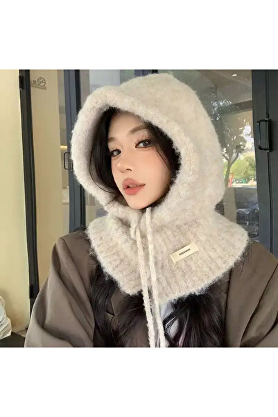 Choice طقم مكون من قبعة بيج واحدة، وقبعة ووشاح وقفازات محبوكة أنيقة للنساء، ل...