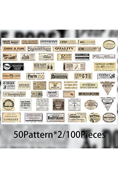 Choice4 ملصقات حرفية على طراز H Journamm، 100 قطعة/عبوة، لتزيين ألبومات الصور...