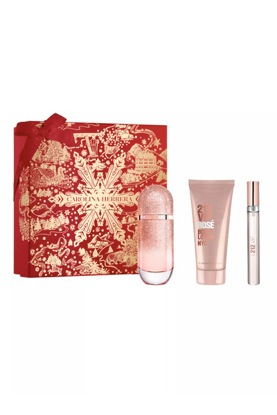 Carolina Herrera 212 Vip Black For Men Set Eau De Parfum 100ml + Eau De Parfum 10ml + Bath & Sg 100m