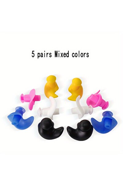 Choice 5 أزواج من سدادات الأذن المصنوعة من السيليكون بألوان متنوعة، مناسبة لل...