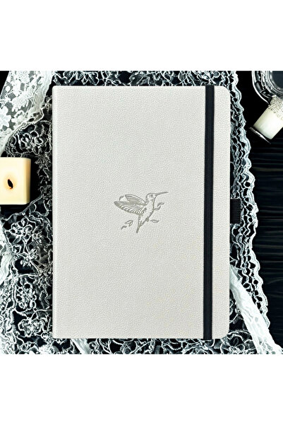 Choice A5 Grey BUKE A5 Dot Journal – 160 Pages with Numbers, PU Cover, Lay Fl...