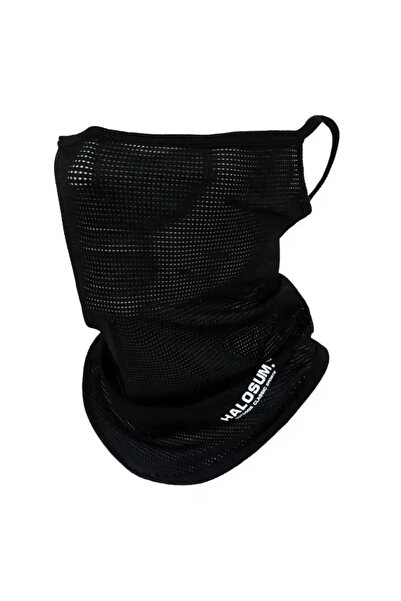 Choice غطاء رقبة من حرير الثلج الأسود، قناع نصف وجه للصيد/ركوب الدراجات/الجري، غطاء وجه شبكي يسمح بالتهوية، أنبوب تبريد