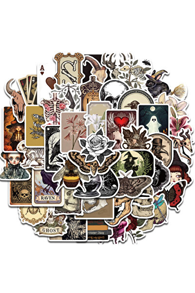 Choice 50 قطعة من ملصقات قوطية مرعبة بتصميمات ريترو لأجهزة الكمبيوتر المحمولة...