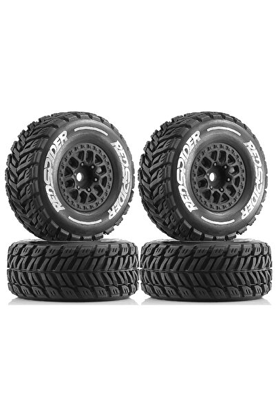 Choice 4 قطع إطارات سوداء لشاحنة ميني موهافي القصيرة التي تعمل بالتحكم عن بعد بمقياس 1/14، 4 قطع إطارات لعجلات شاحنة LC القصيرة موهافي جروم