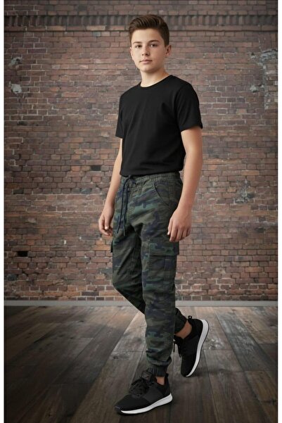 BLACK STEEL GARSON BOY KOMANDO CEPLİ KAMUFLAJ PANTOLON