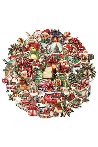 Choice 50PCS 50PCS Retro Christmas Party Decoration Christmas Gift Stickers P...