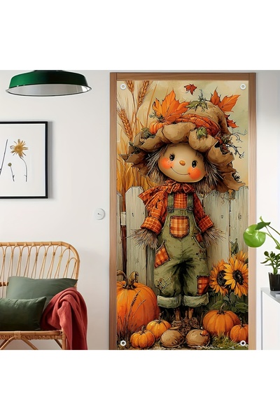 Choice لافتة باب ثنائية الأبعاد متعددة الألوان مقاس 180×90، تتضمن فزاعة لطيفة...