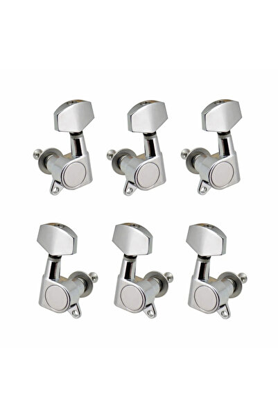 Choice Silver 6 Pieces Guitar Tuner Pegs, Tuning Pegs Keys Machine Heads Set,...