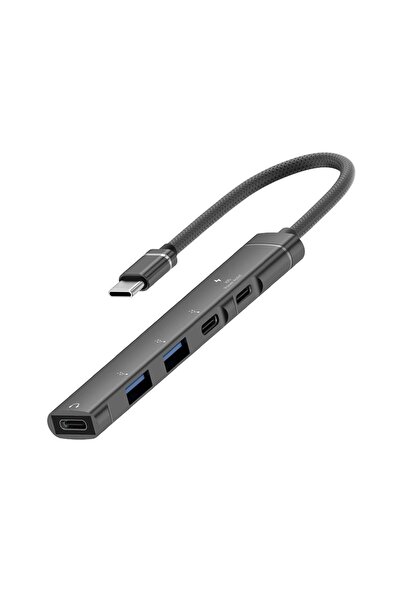 Apera CR16 5in1 OTG Type-C'den 3ad Type-C, 2ad USB A Çoklayıcı Type-C Kulaklı...