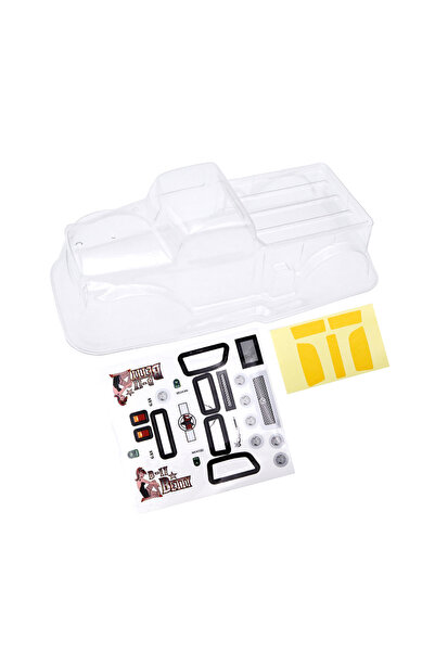 Choice B Plastic Unpainted Clear Body Shell With Sticker For 1/24 RC Crawler ...